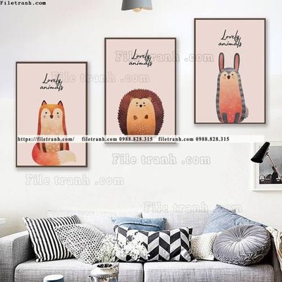 Download file gốc tranh bo 3 tranh hoat hinh tre em ngho nghinh 544 (độ nét cao)