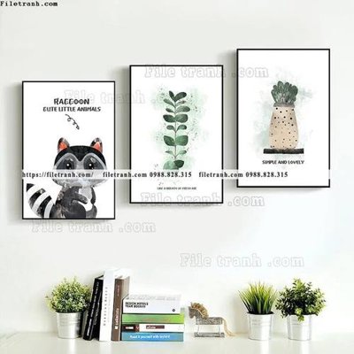File gốc tranh bo 3 tranh hoat hinh tre em ngho nghinh 553 (chủ đề hiện đại) trang trí
