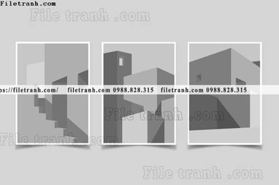 File in trần tranh bo toi gian hien dai in canvas khach san 118 (file gốc) hoa văn 3D