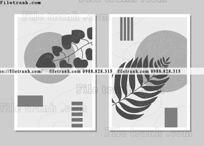 File in ấn tranh bo toi gian hien dai in canvas khach san 128 (bản gốc) chất lượng cao