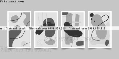 Tải file tranh bo toi gian hien dai in canvas khach san 154 (ảnh gốc) in gạch 3D