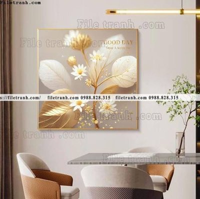 Tải file tranh bong hoa vuong nha hang 500 (ảnh gốc) in tráng gương