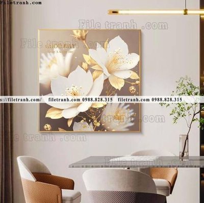 Cung cấp file tranh gốc tranh bong hoa vuong nha hang 501 độc quyền