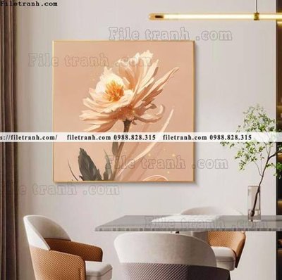 Tải file tranh bong hoa vuong nha hang 510 (gốc) in tranh tráng gương