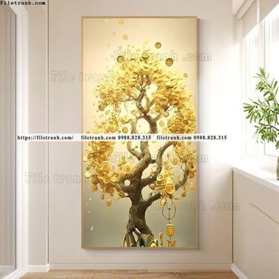 Hình ảnh file gốc in trần nhà tranh cay man tai loc loi vao 500