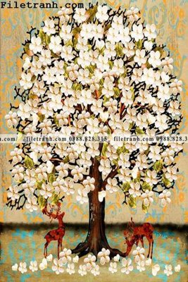 File ảnh tranh cay tien hoa mai tai loc 123 (gốc) cho trang trí nội thất