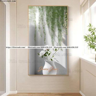 Tải file tranh cay xanh tuoi va co day leo 514 (gốc) làm file in ấn