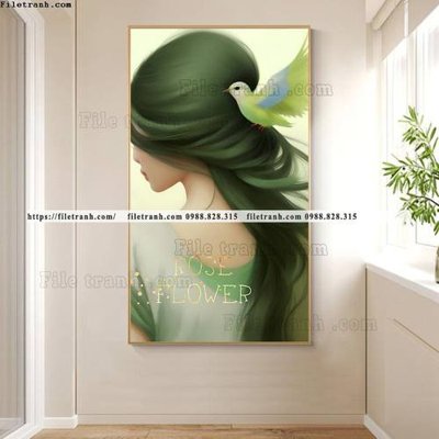 Tải file gốc tranh chan dung co gai truu tuong 517 (để in lụa)