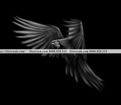 File tranh tranh chan dung dong vat den trang 1522 (bản gốc) in lụa dán tường