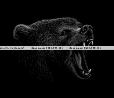 File gốc tranh chan dung dong vat den trang 1524 (in tráng gương) sang trọng