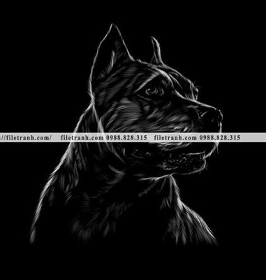 File tranh trang trí tranh chan dung dong vat den trang 1548 (file gốc)