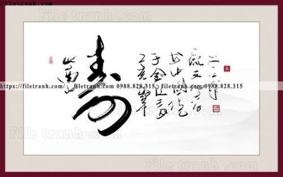 File gốc tranh chu trung quoc 516 (in lụa) trang trí tường