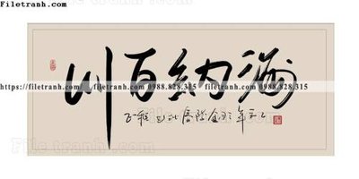 File tranh tranh chu trung quoc 525 (bản gốc) in canvas