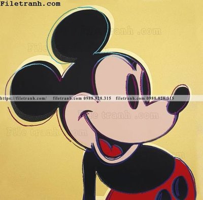 File in trần tranh chuot mickey 105 (bản gốc) mây trời