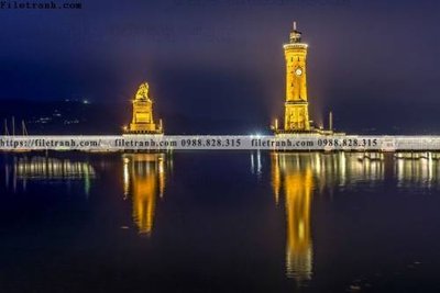 File gốc tranh chup anh thanh pho dang ngang 307 (in lụa) họa tiết 3D