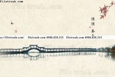 File gốc tranh co ve trung quoc 521 (in lụa) trang trí tường