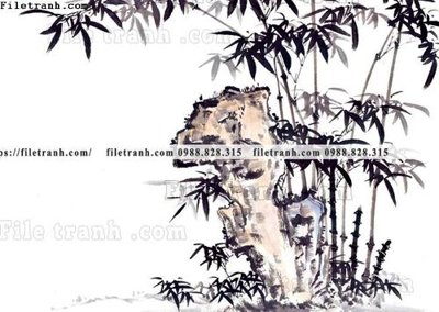 File gốc tranh co ve trung quoc 638 (in lụa) tranh phong thủy