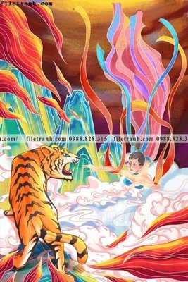 File gốc tranh con ho 516 (cho in ấn) độc quyền