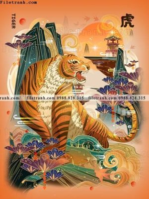 File ảnh tranh con ho 527 (gốc) trang trí khách sạn