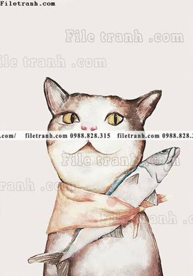 Tải về file gốc tranh con meo ve tay 604 (chuẩn in ấn)