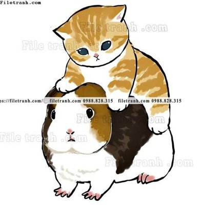 Tải file tranh con meo ve tay 619 (PSD) cho in tranh 3D