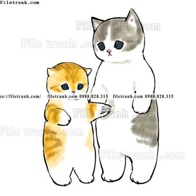 File tranh in trần tranh con meo ve tay 629 (ảnh gốc siêu nét)