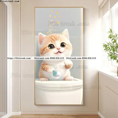 File gốc tranh con meo ve tay ben cua so 513 (phiên bản chuẩn) để in ấn