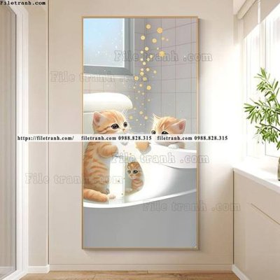 File PSD tranh con meo ve tay ben cua so 516 (chất lượng in ấn)