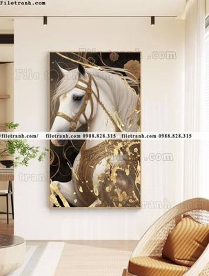 Chi tiết file gốc tranh con ngua trang 1 minh tuyet dep 507 (cho in tráng gương)