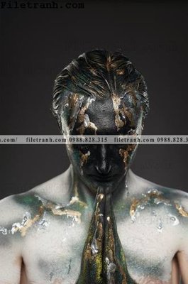 File in trần tranh da vang den 120 (bản gốc) phong cảnh