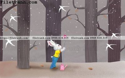 File gốc tranh dan hoat hinh phong tre em ve tay 129 (trang trí) phòng ngủ