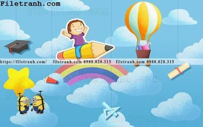 File in lụa tranh dan hoat hinh phong tre em ve tay 267 (phong cảnh) tranh dan hoat hinh phong tre em ve tay 267