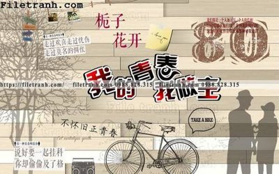 Download file tranh dan tuong mang den su tre trung hoai niem retro 107 (gốc) in mica bàn thờ