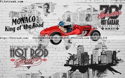 File PSD tranh dan tuong xe may o to co dien 228 (bản gốc) độ phân giải cao