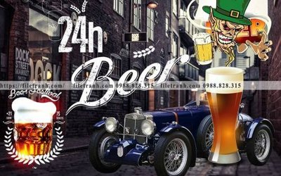 File tranh tranh dan tuong xe may o to co dien 241 (ảnh gốc) in trần nhà