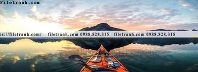 File in lụa tranh dau giuong thuyen buom 609 (phong cảnh) tranh dau giuong thuyen buom 609