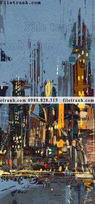 File tranh tranh decor hien dai tong hop 647 (bản gốc) in lụa 3D