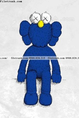 File ảnh gốc tranh gau kaws gau hung bao 502 (chuyên in mica)