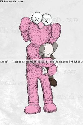 File in trần tranh gau kaws gau hung bao 504 (bản gốc) hoa văn