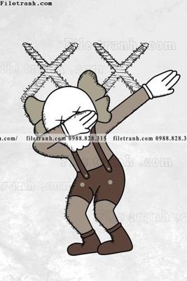 File gốc tranh gau kaws gau hung bao 509 (in ấn) không giới hạn