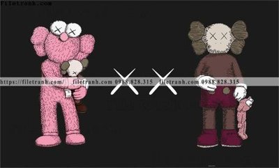 File gốc tranh gau kaws gau hung bao 528 (PNG) nền trong suốt