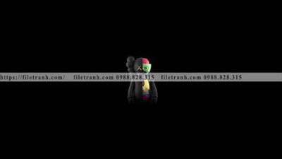 File in mica tranh gau kaws gau hung bao 530 (bản gốc) làm vách ngăn