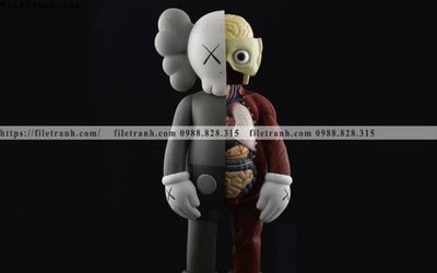 File PSD tranh gau kaws gau hung bao 531 (gốc) tách lớp chi tiết