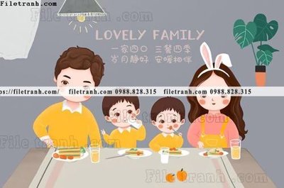 File gốc tranh gia dinh 613 (in lụa) chi tiết cao