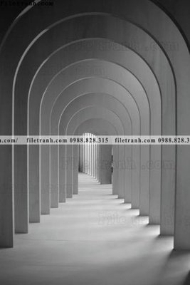 Hình ảnh file gốc in lụa tranh hanh lang 3d 381