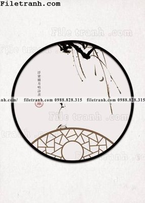 File in lụa tranh hieu ung ba chieu tron phong cach Trung Quoc 109 (phong cảnh) tranh hieu ung ba chieu tron phong cach Trung Quoc 109