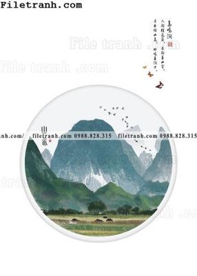 File gốc tranh hieu ung ba chieu tron phong cach Trung Quoc 118 (vector) cho in ấn