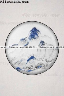 Download file gốc tranh hieu ung ba chieu tron phong cach Trung Quoc 226 (in mica) 3D