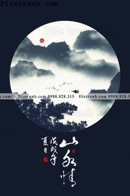 File gốc in tráng gương tranh hieu ung ba chieu tron phong cach Trung Quoc 362 chi tiết