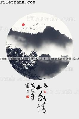 File PSD tranh hieu ung ba chieu tron phong cach Trung Quoc 363 (bản gốc) dễ dàng edit